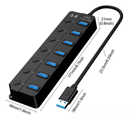 Multiplicador De Puertos Usb 7 puestos