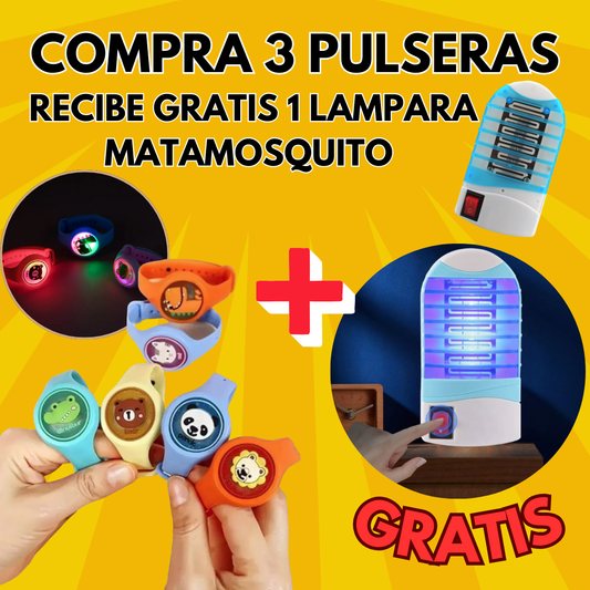 Pulseras Repelentes X3 + Lampara Regalo