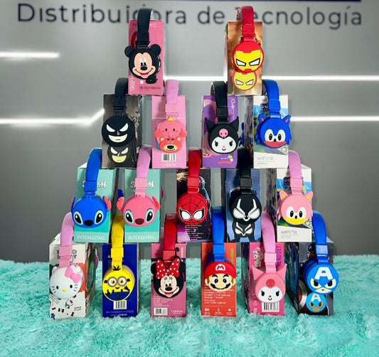 DIADEMA AUDIFONOS PERSONAJES PARA NIÑ@S