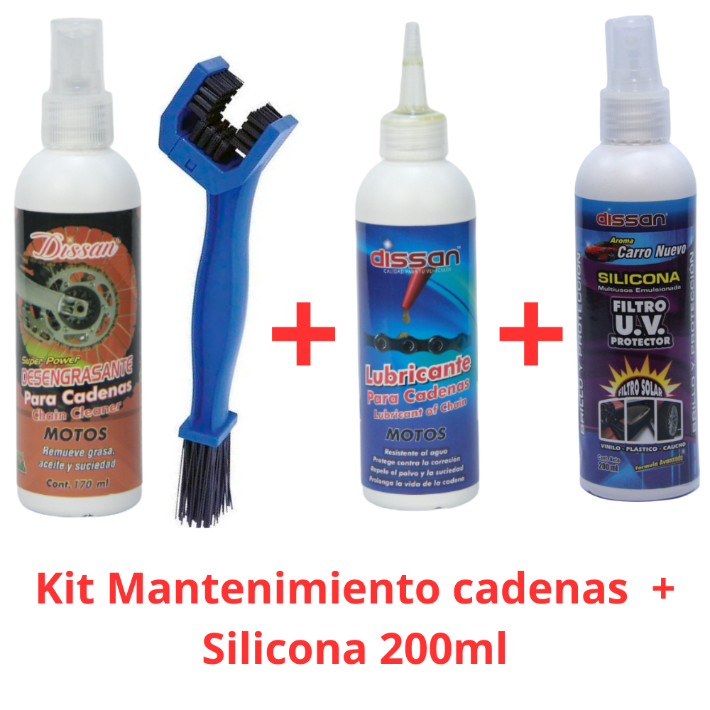 Kit Mantenimiento cadenas + Silicona