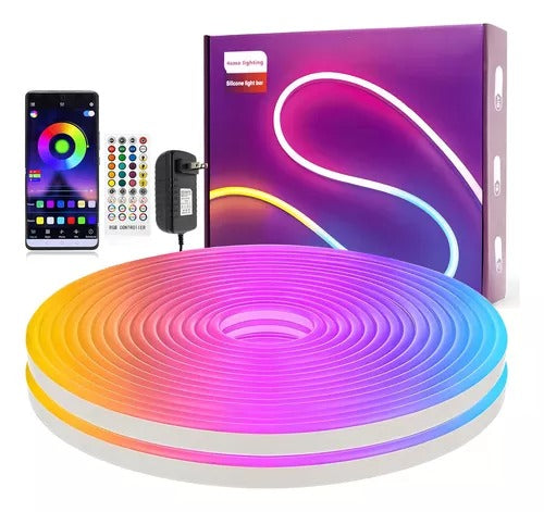 Tira Luz Led Neon Rgb 5 Metros Bluetooth