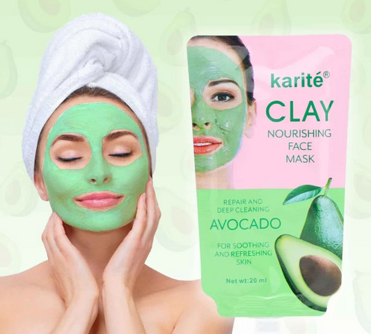 Mascarilla facial de arcilla y aguacate