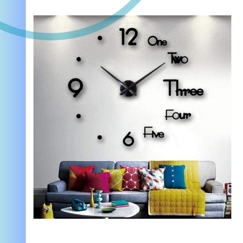 Reloj De Pared Grande 3D En Ingles