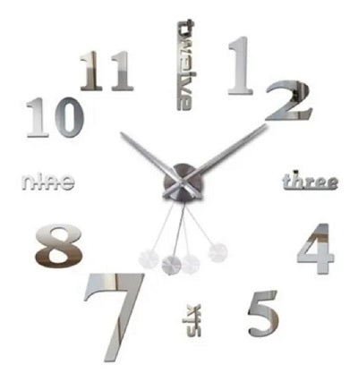 RELOJ DE PARED 3D 100X100 CM PENDULO